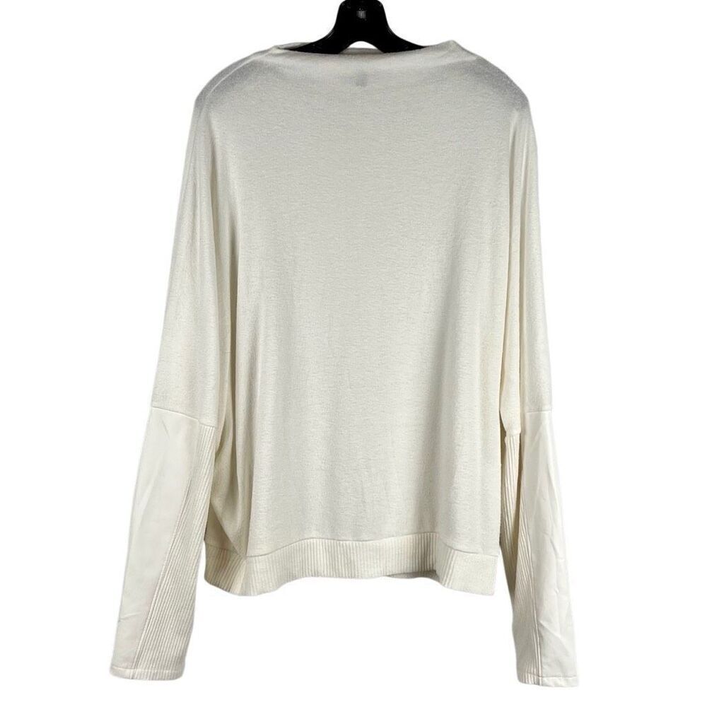 Express Dolman Faux Leather Accent Sleeve Sweater XL